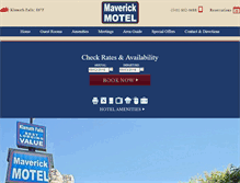 Tablet Screenshot of maverickmotel.com